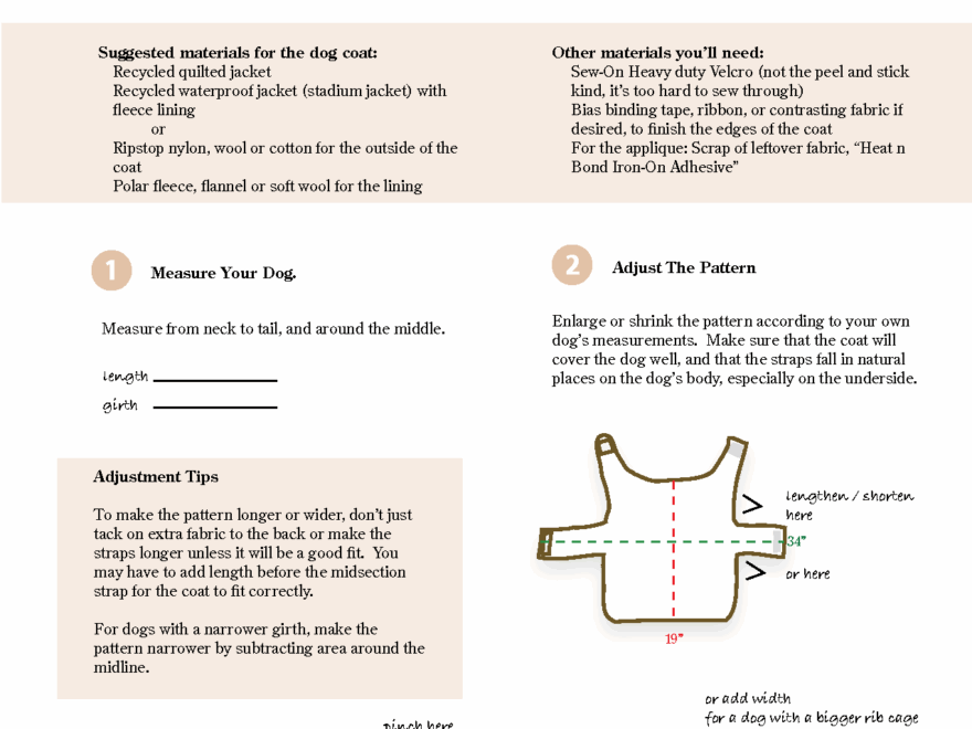 Free Large Dog Coat Pattern Bing Images