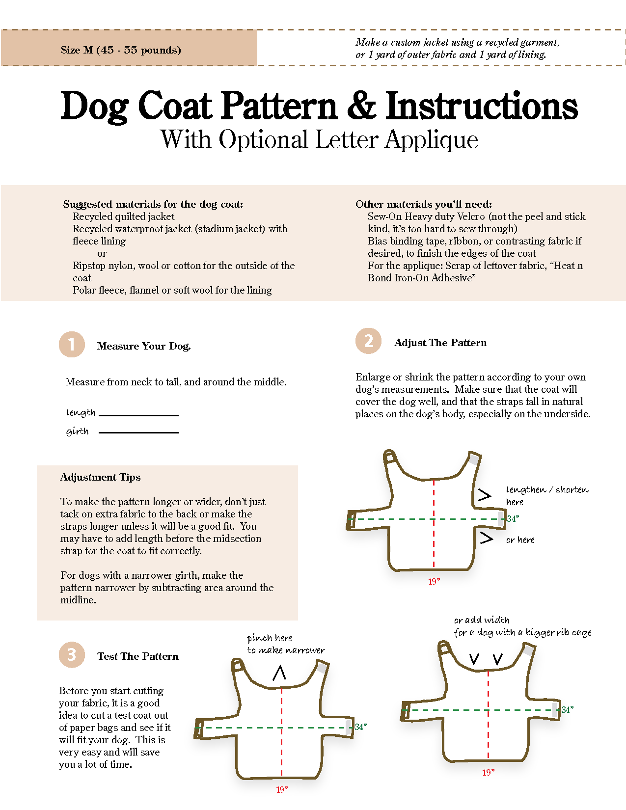 Free Large Dog Coat Pattern Bing Images