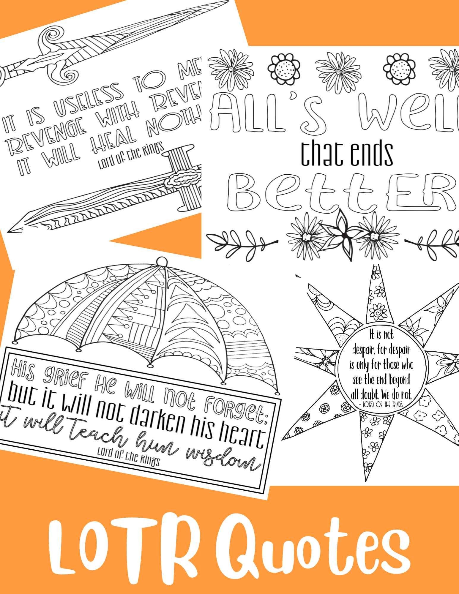 Free Lord Of The Rings Quotes Printable Stevie Doodles