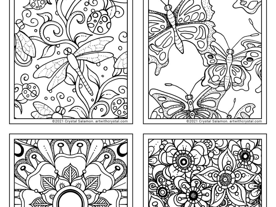 Free Mini Coloring Pages For Adults And Kids Summer Magic