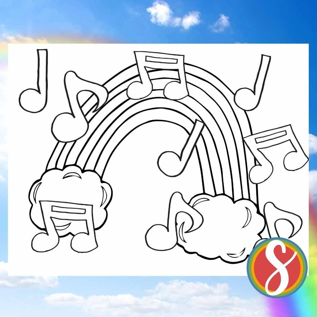 Free Music Coloring Pages Stevie Doodles