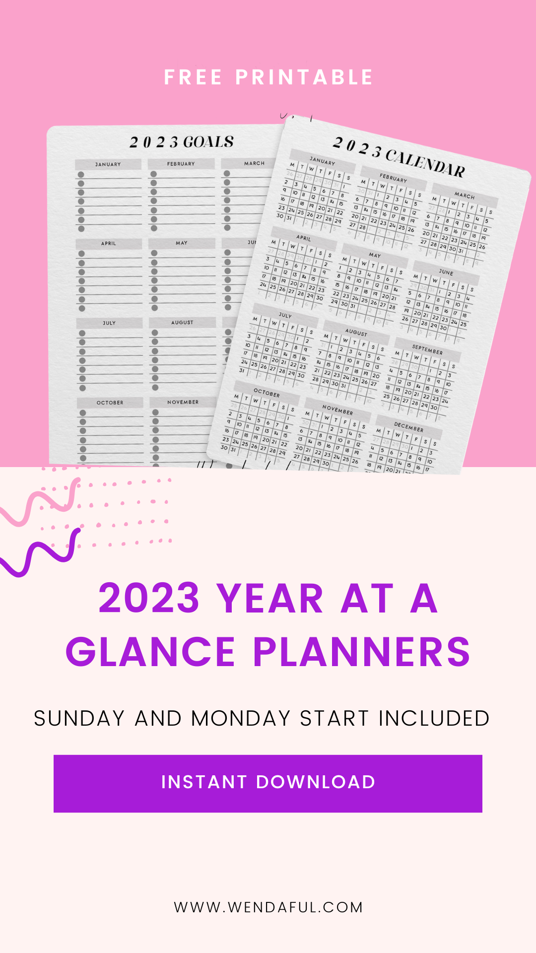 Happy Planner Year At A Glance Printable