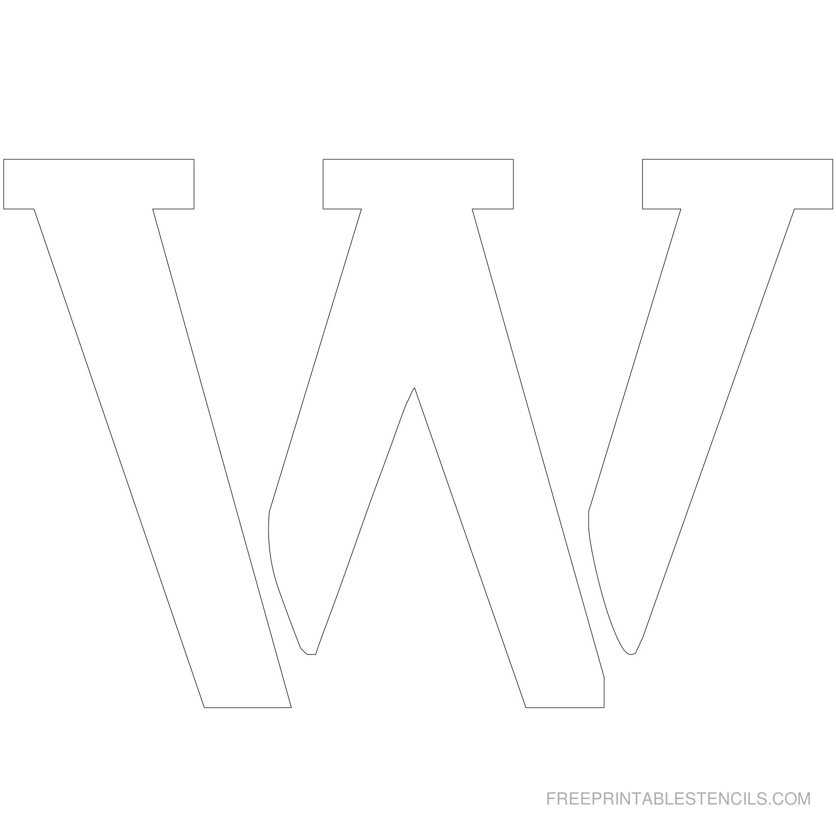 Free Printable 5 Inch Letter Stencils A Z Block Letters 