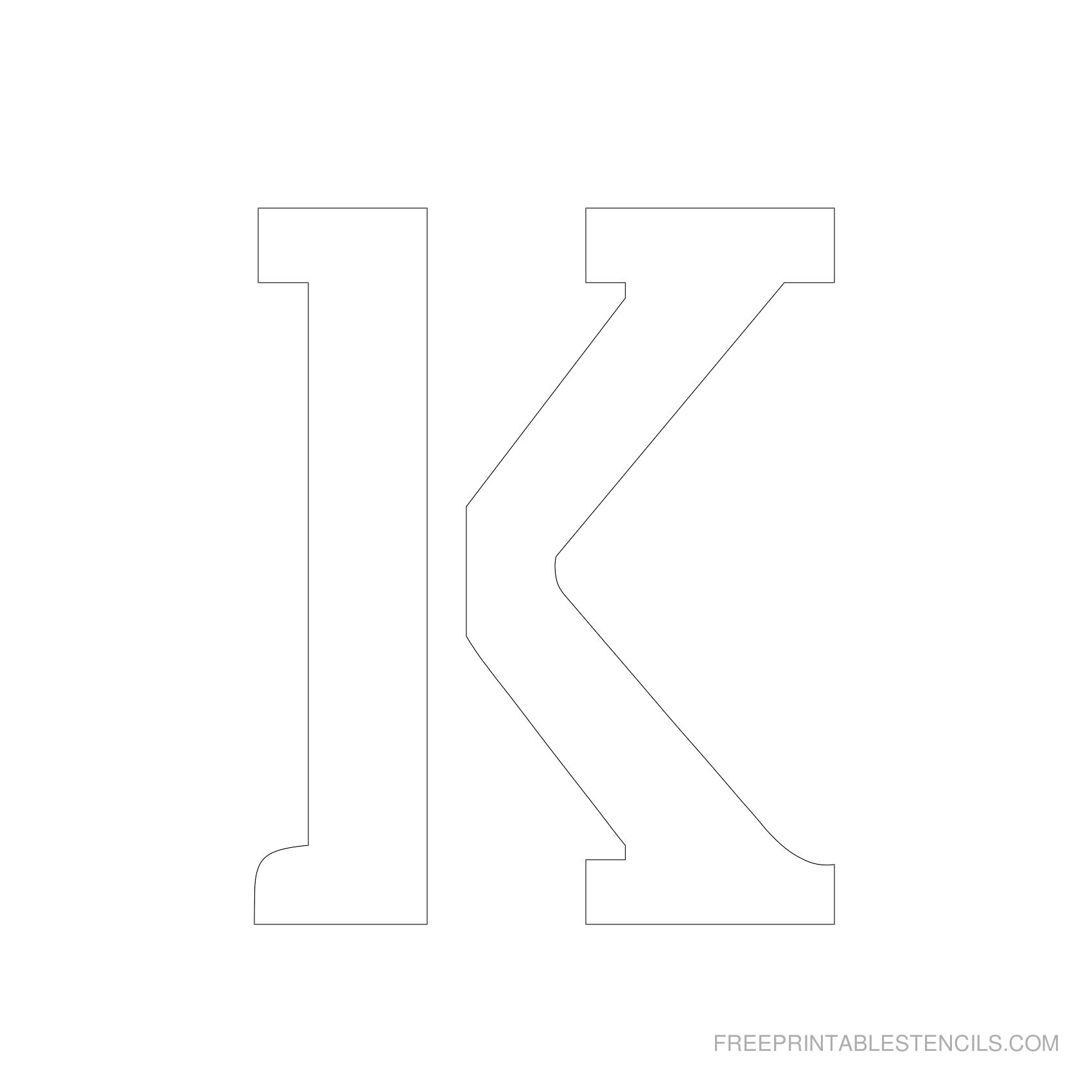 Free Printable 5 Inch Letter Stencils A Z Block Letters 