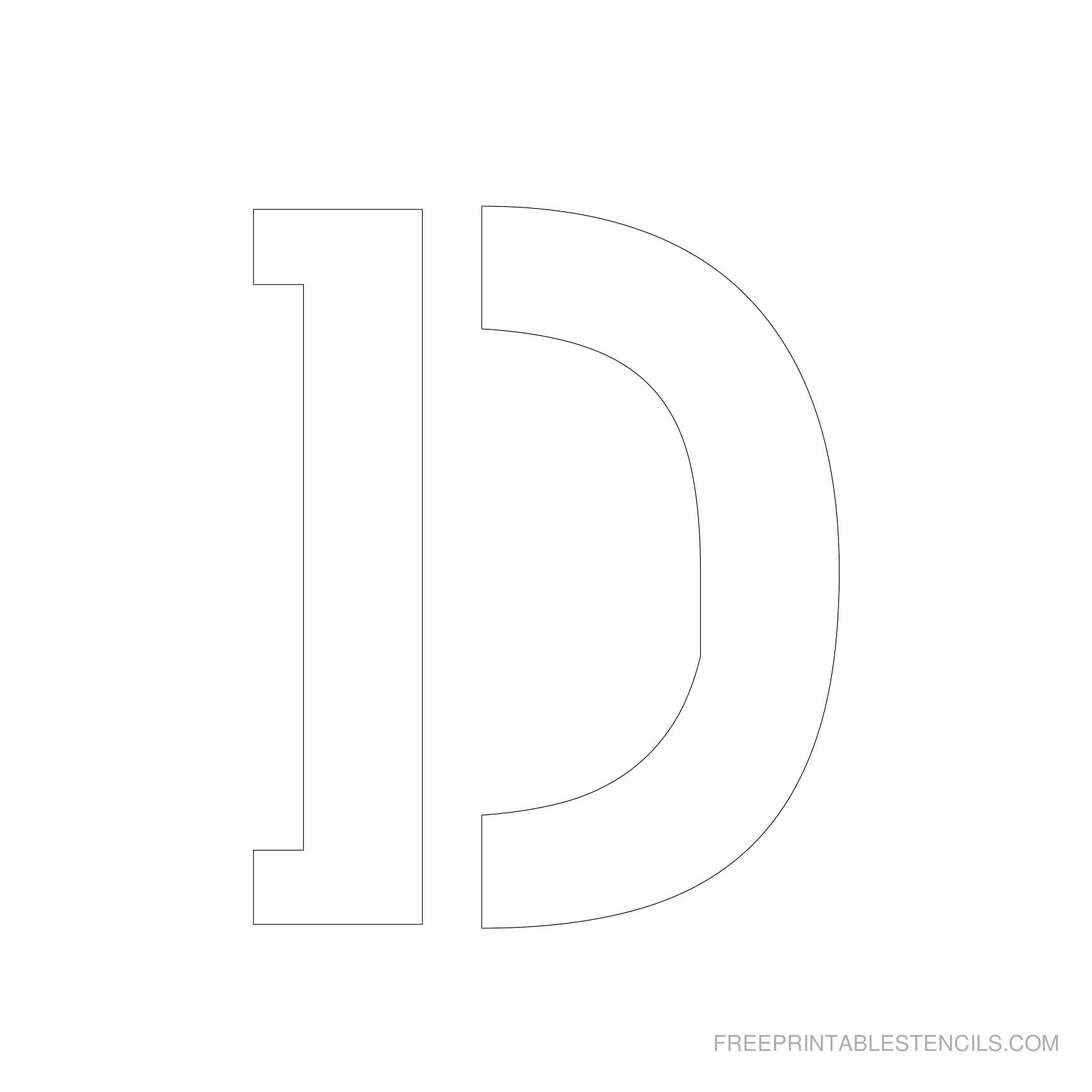 Free Printable 5 Inch Letter Stencils A Z Block Letters 