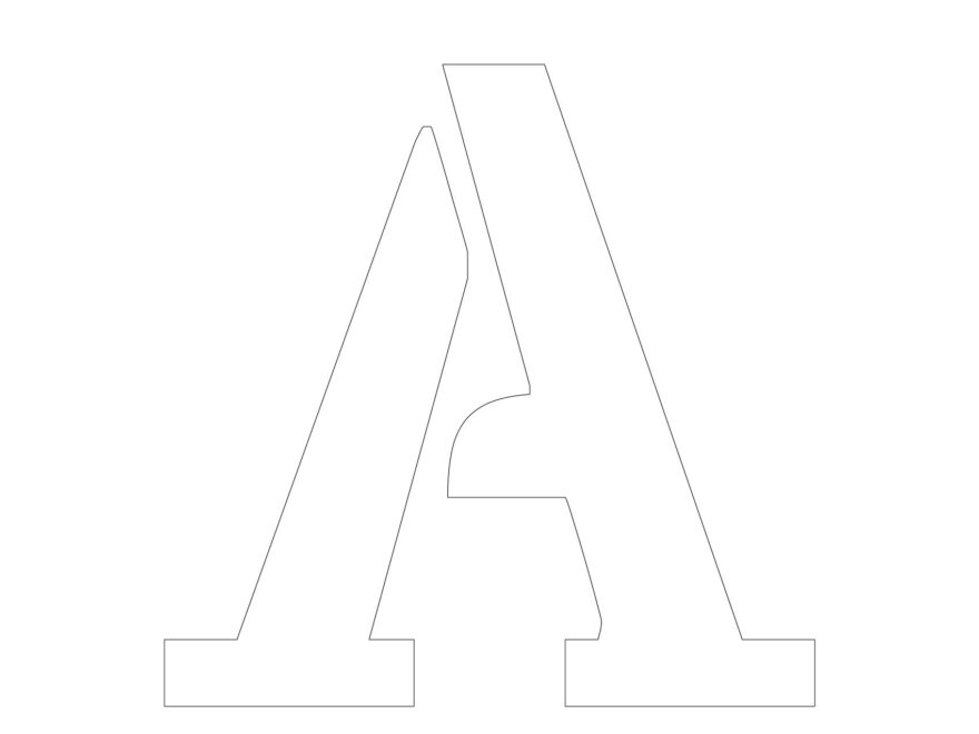 Free Printable 5 Inch Letter Stencils A Z Block Letters