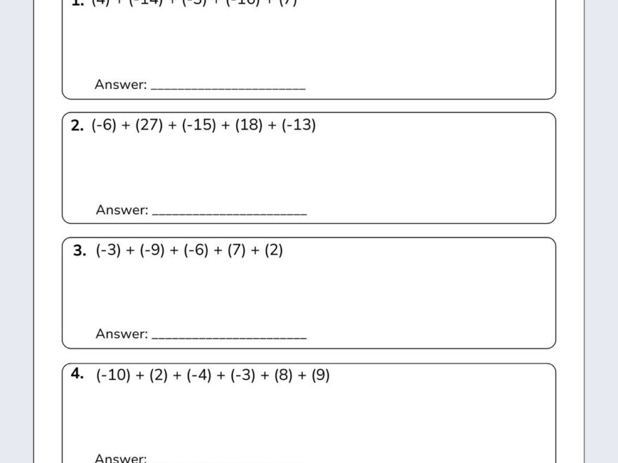 Free Printable 8th Grade Math Worksheet Templates Canva