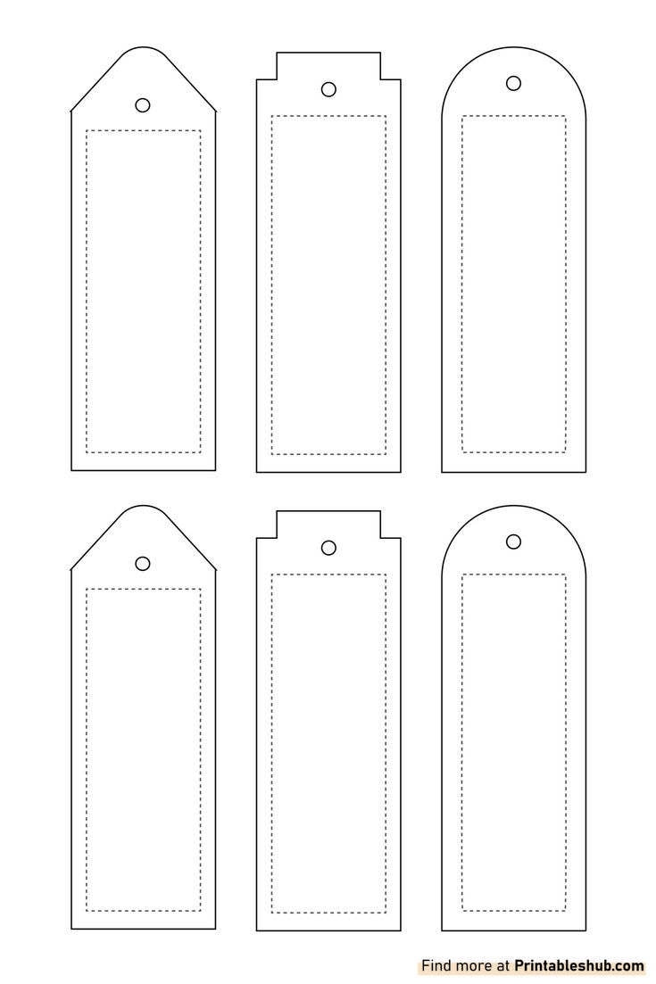 Free Printable Blank Bookmark Templates PDF