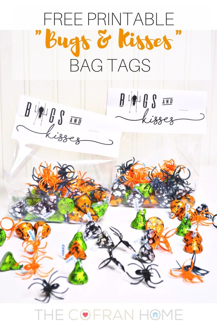 Bugs And Kisses Printable Tag