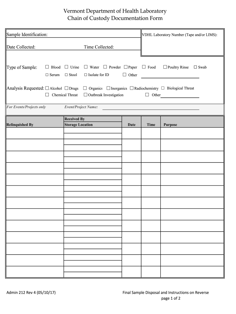 Free Printable Chain Of Custody Form Fill Out Sign Online DocHub