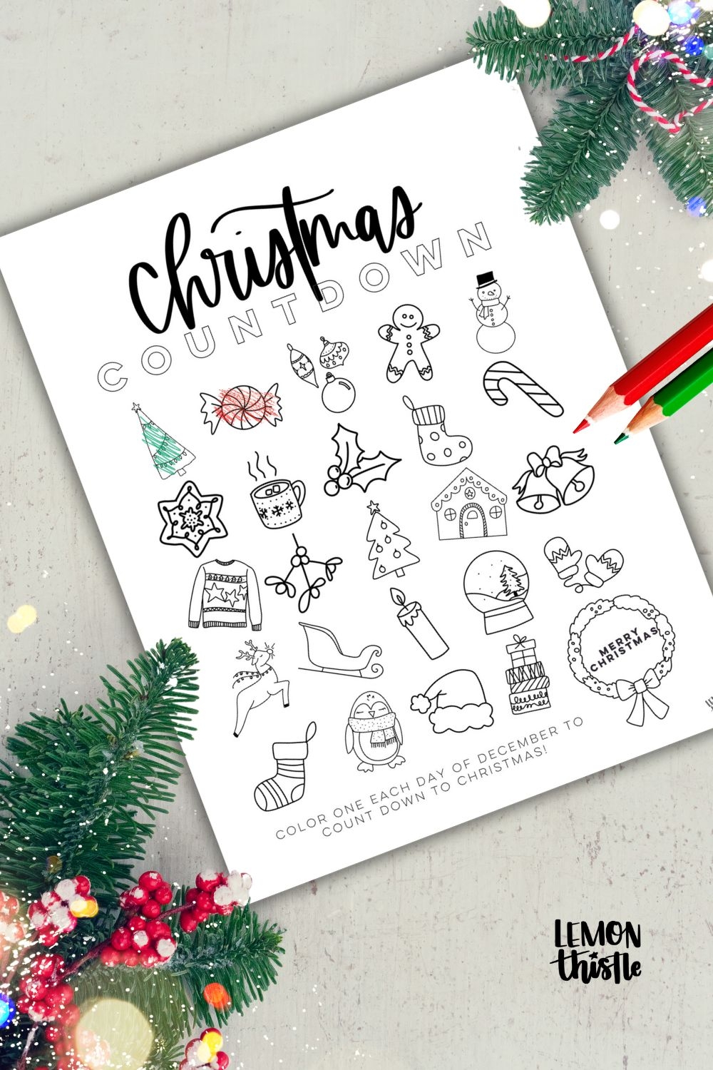 Free Printable Countdown To Christmas