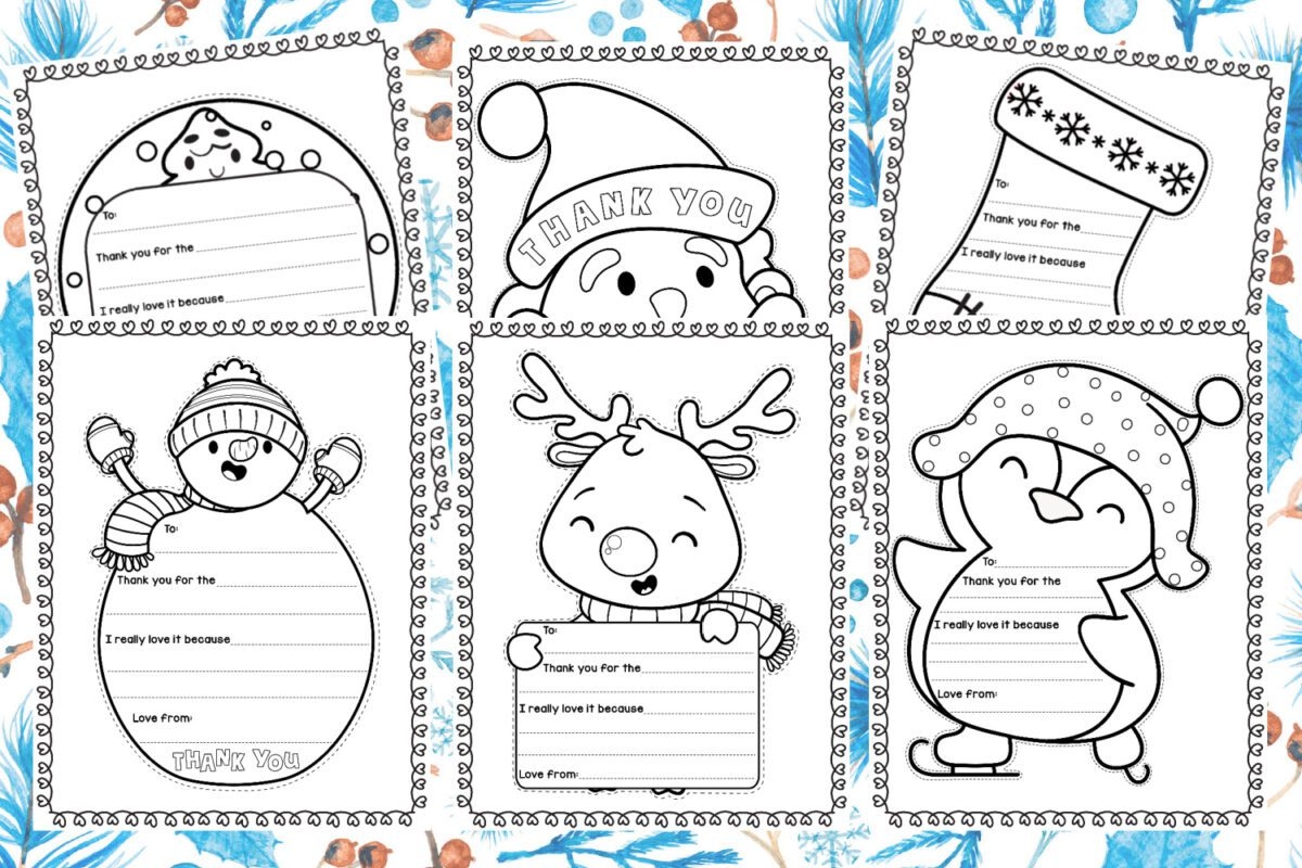 Christmas Thank You Cards Printable