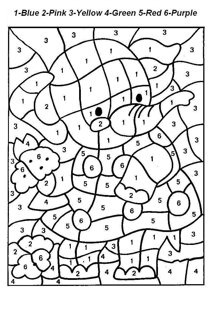 Color By Number Free Printable Pages For Preschoolers