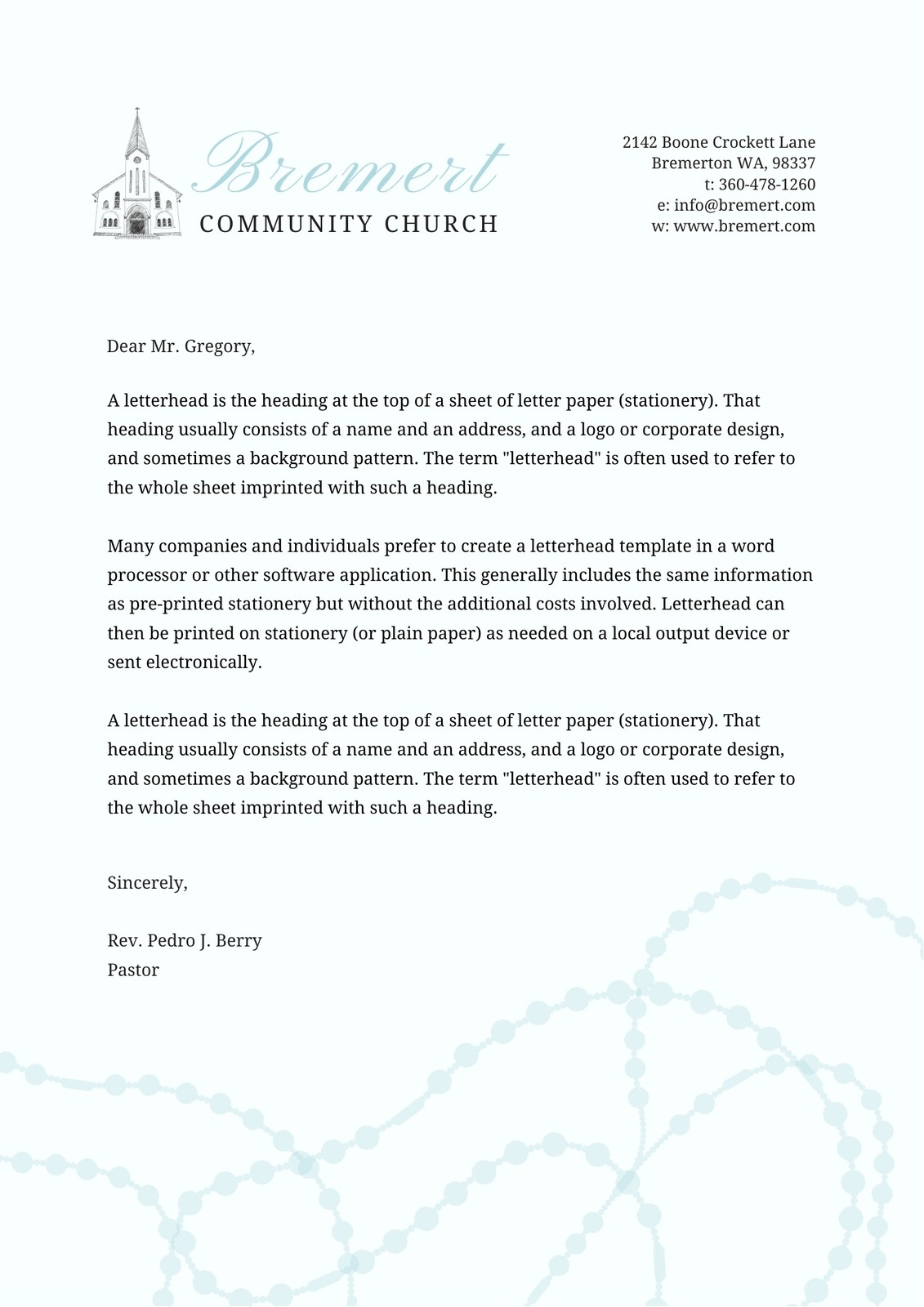 Free Printable Customizable Church Letterhead Templates Canva