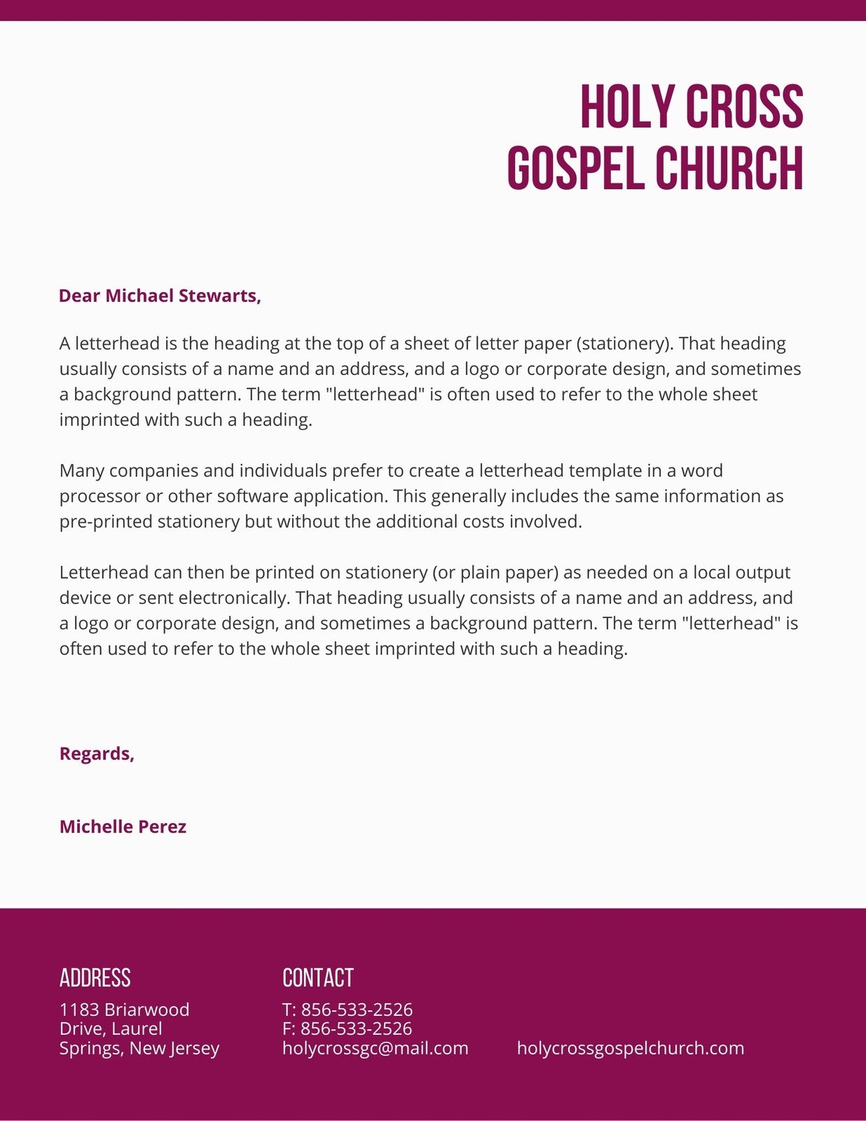 Free Printable Customizable Church Letterhead Templates Canva