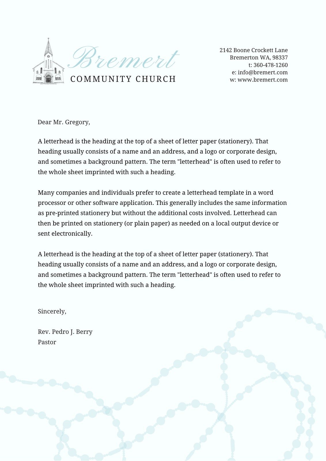 Free Printable Customizable Church Letterhead Templates Canva