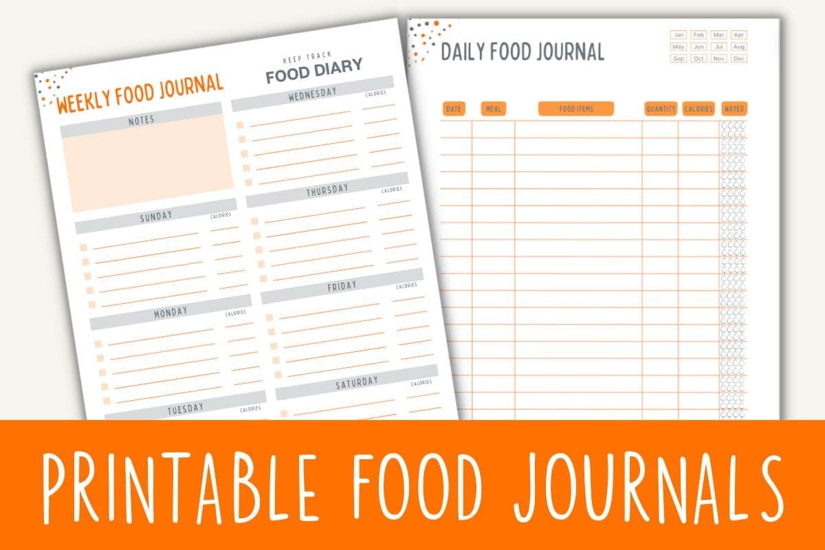 Free Printable Food Journal For Weight Loss