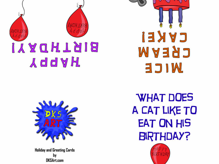 Free Printable Funny Joke Cat Birthday Card