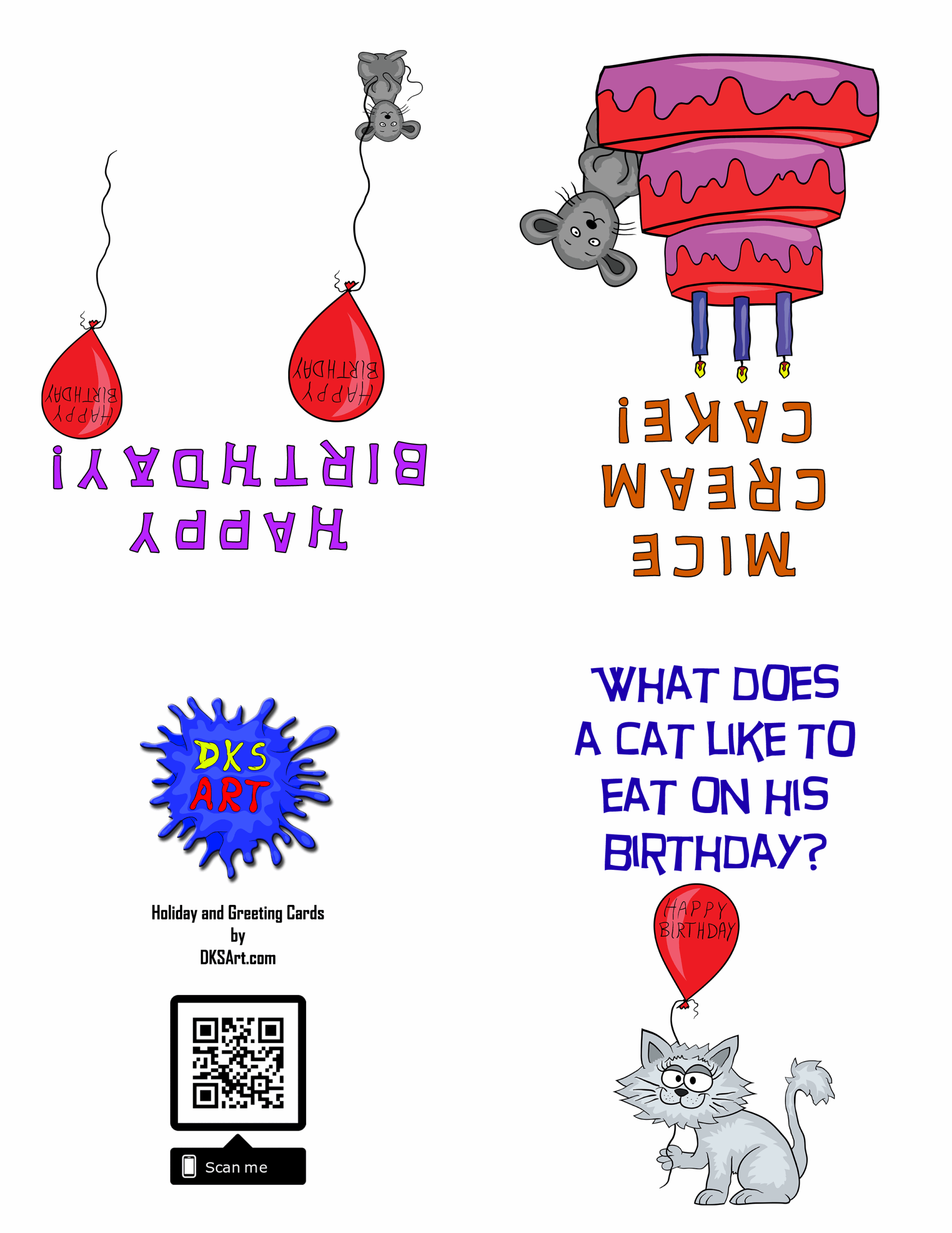 Free Printable Funny Joke Cat Birthday Card