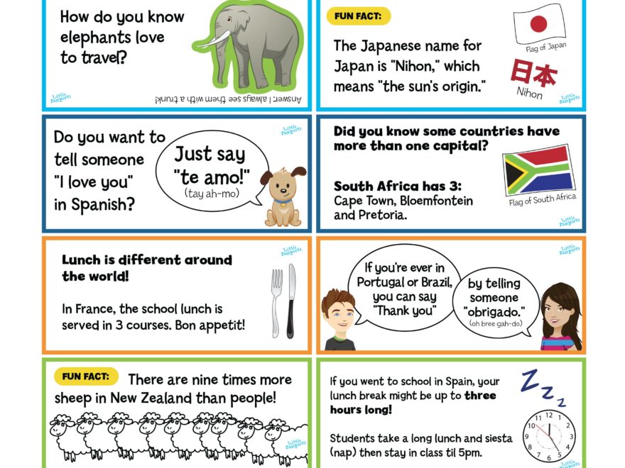 Free Printable Global Lunchbox Notes Little Passports