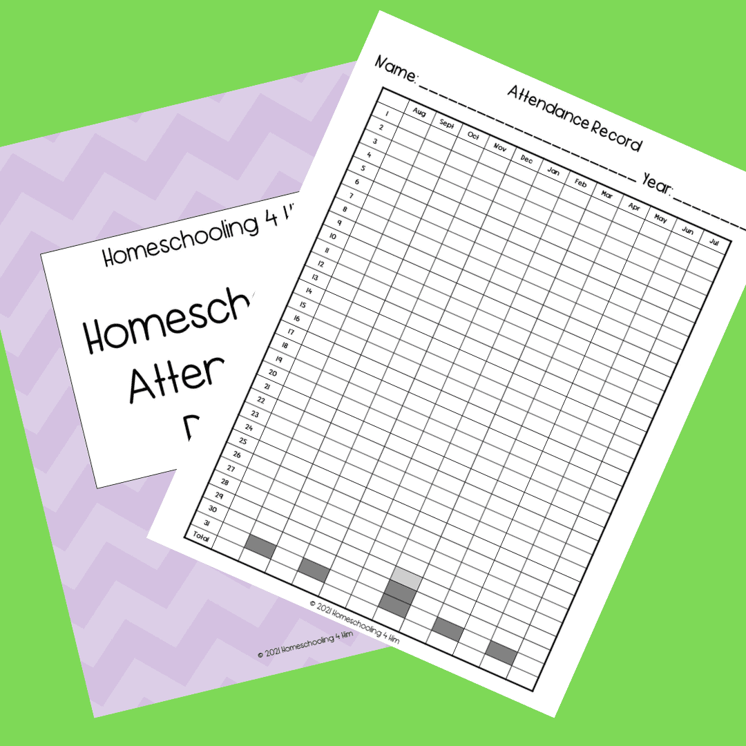 Free Printable Homeschool Attendance Sheet Homeschooling 4 Him