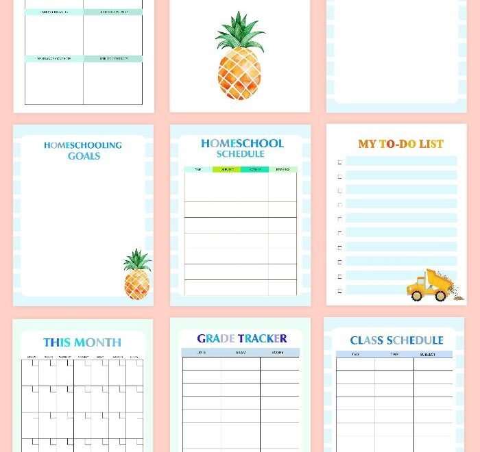 Free Printable Homeschool Planner 15 Awesome Templates