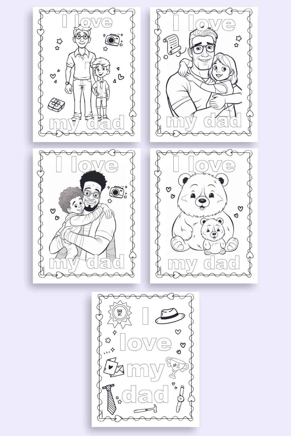 Free Printable I Love My Dad Coloring Pages The Artisan Life