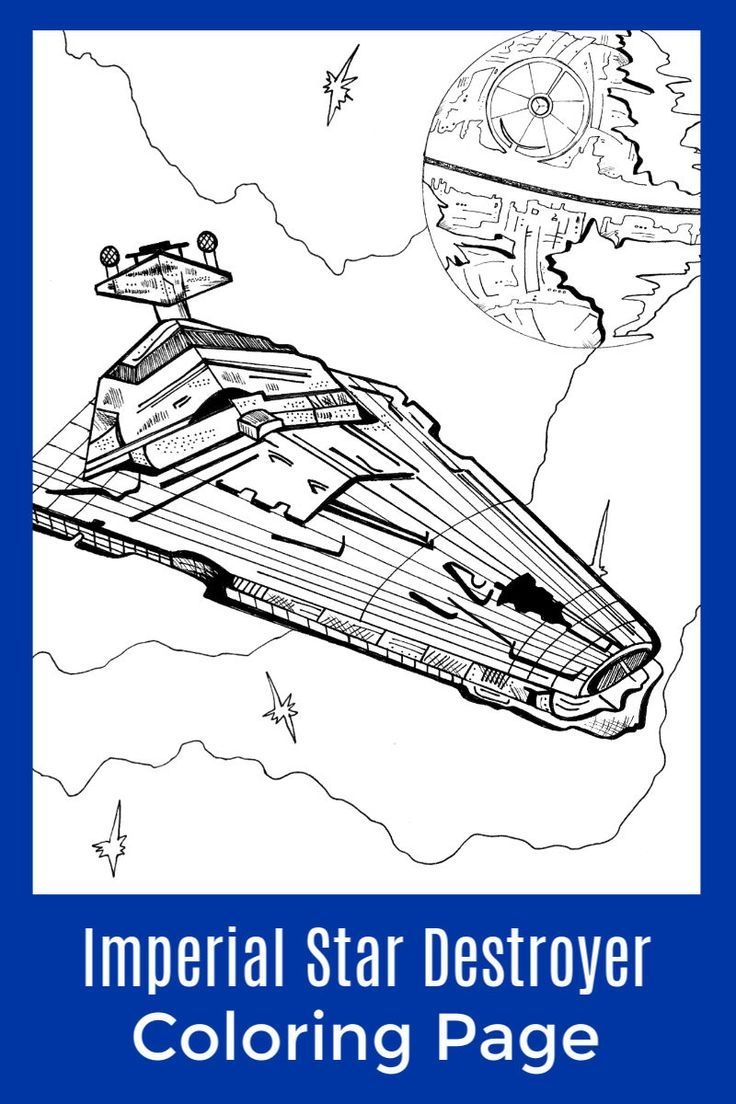 Free Printable Imperial Star Destroyer Coloring Page Mama Likes This