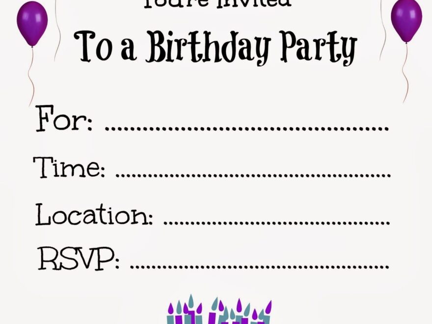 Free Printable Invitations Print At Home Or Get Them Sent To You Worksheets Library
