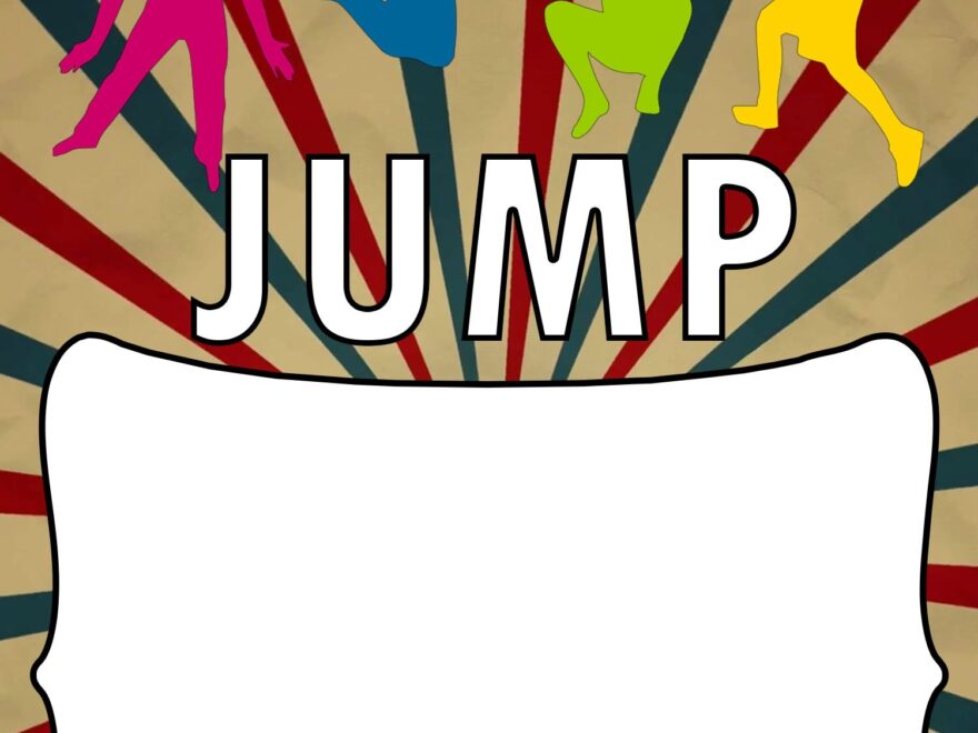 Free Printable Jump Happily Invitation Templates