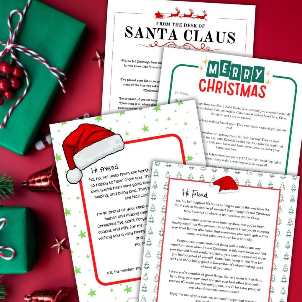 Free Printable Letters From Santa 5 Designs To Print Now 
