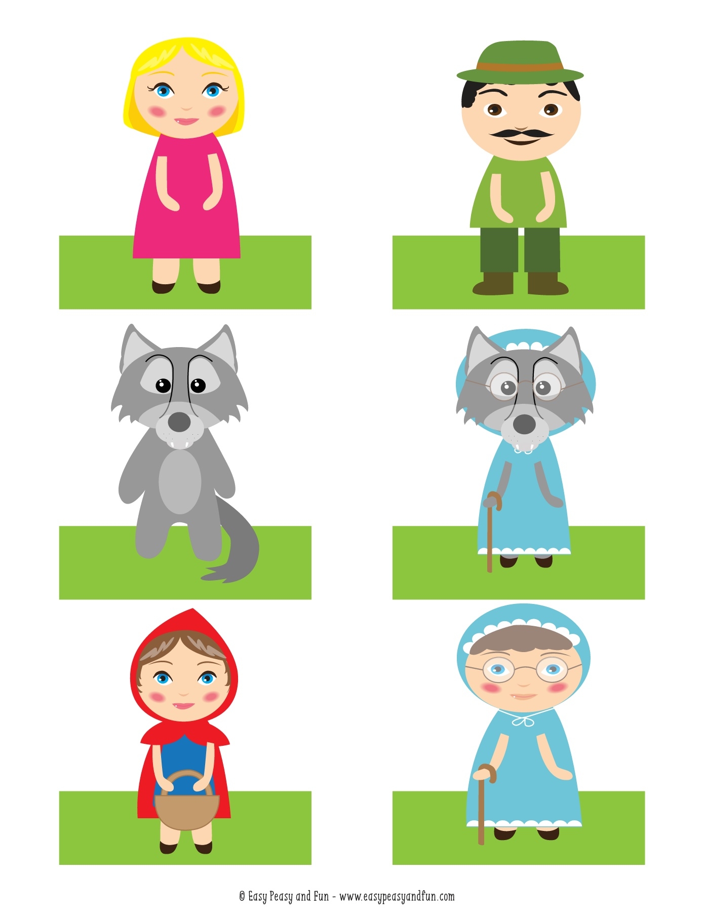 Free Printable Little Red Riding Hood Finger Puppets Flip EBook Pages 1 3 AnyFlip