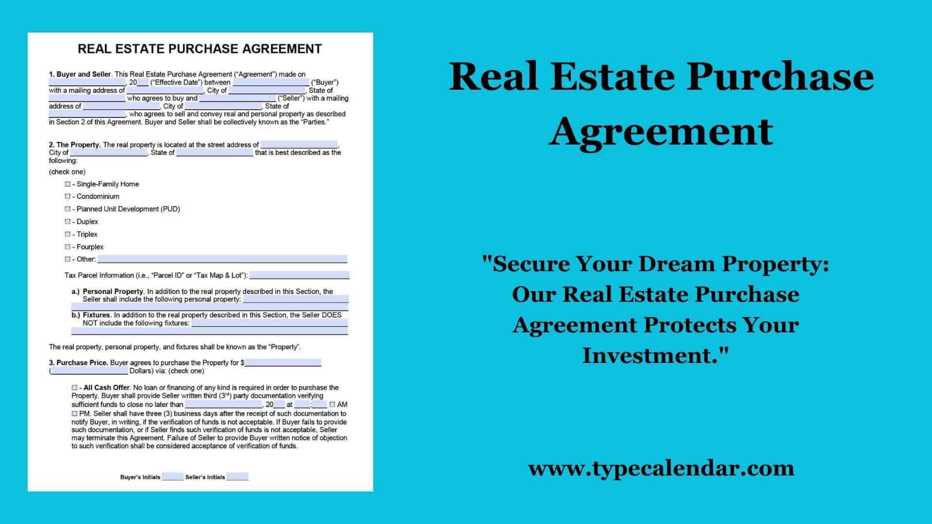 Free Printable Sales Agreement For House