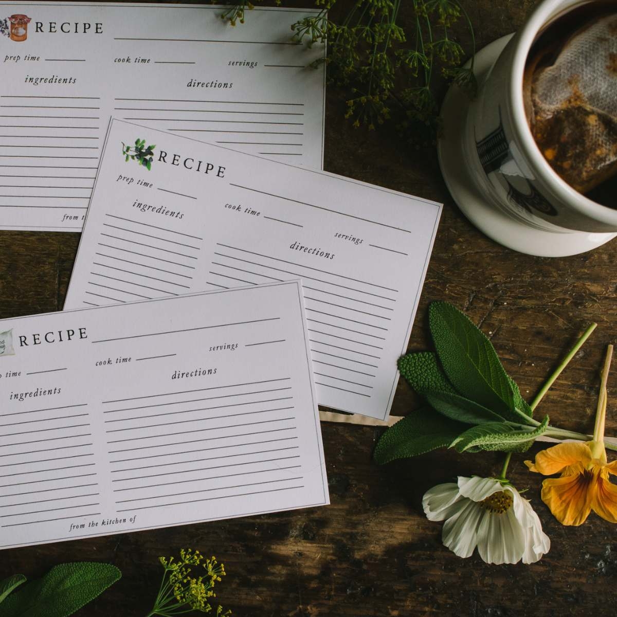Free Printable From The Kitchen Of Recipe Cards