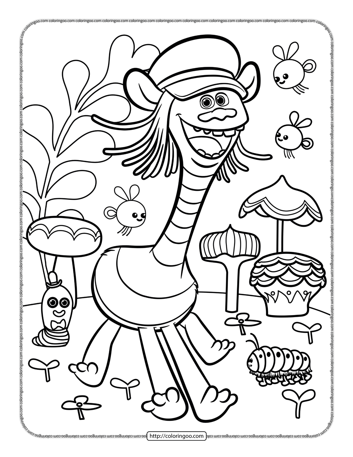 Free Printable Trolls Coloring Pages
