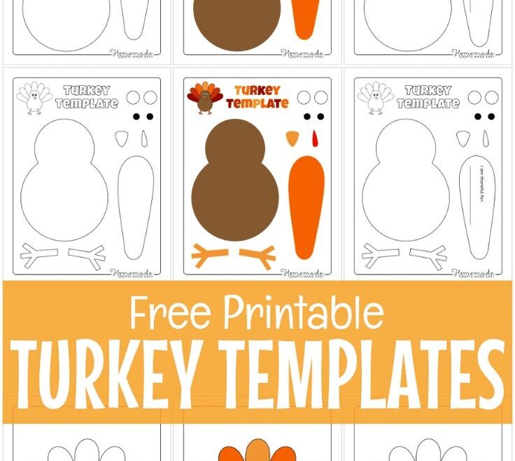 Free Printable Turkey Templates For Thanksgiving Crafts