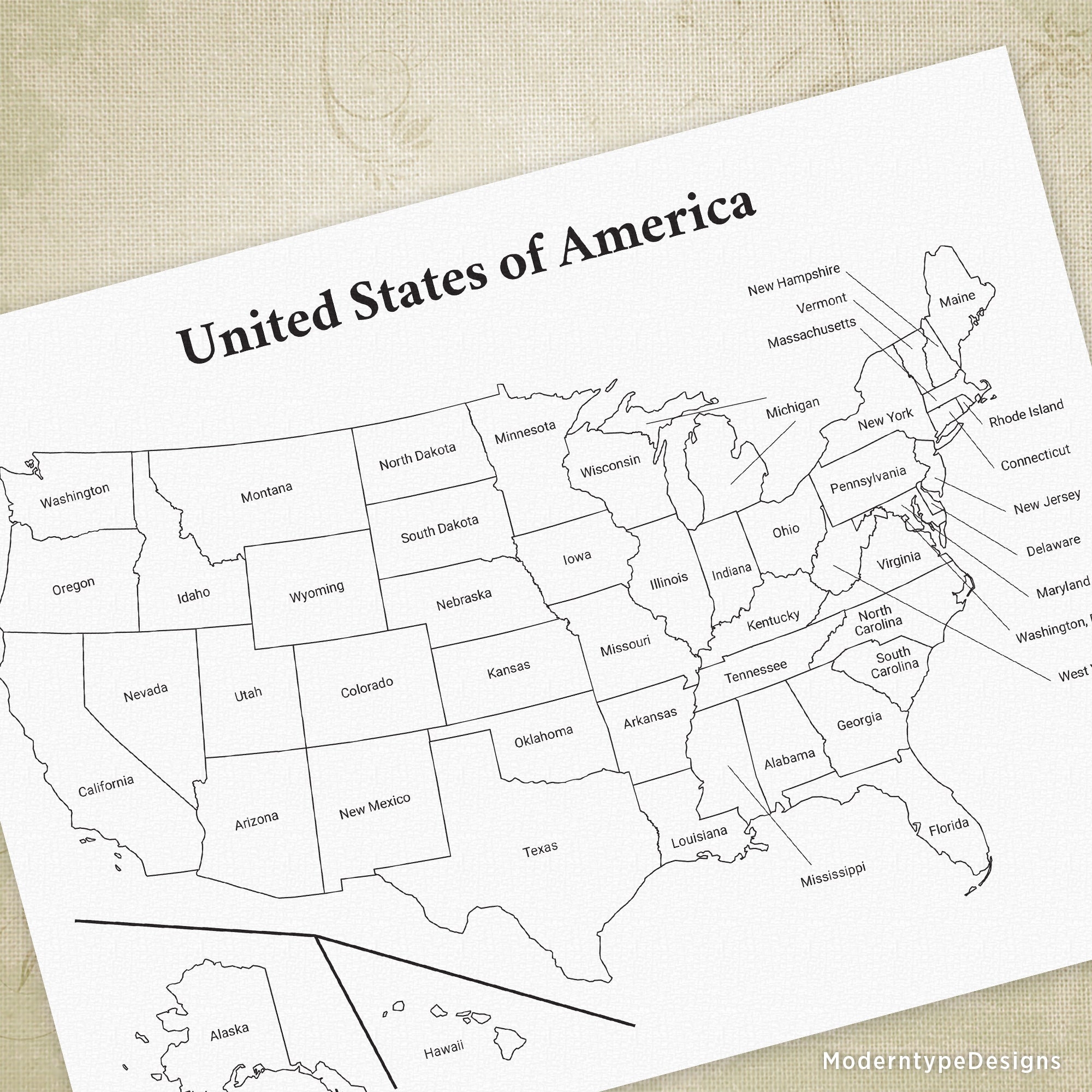 Us Printable Maps Of States And Capitals