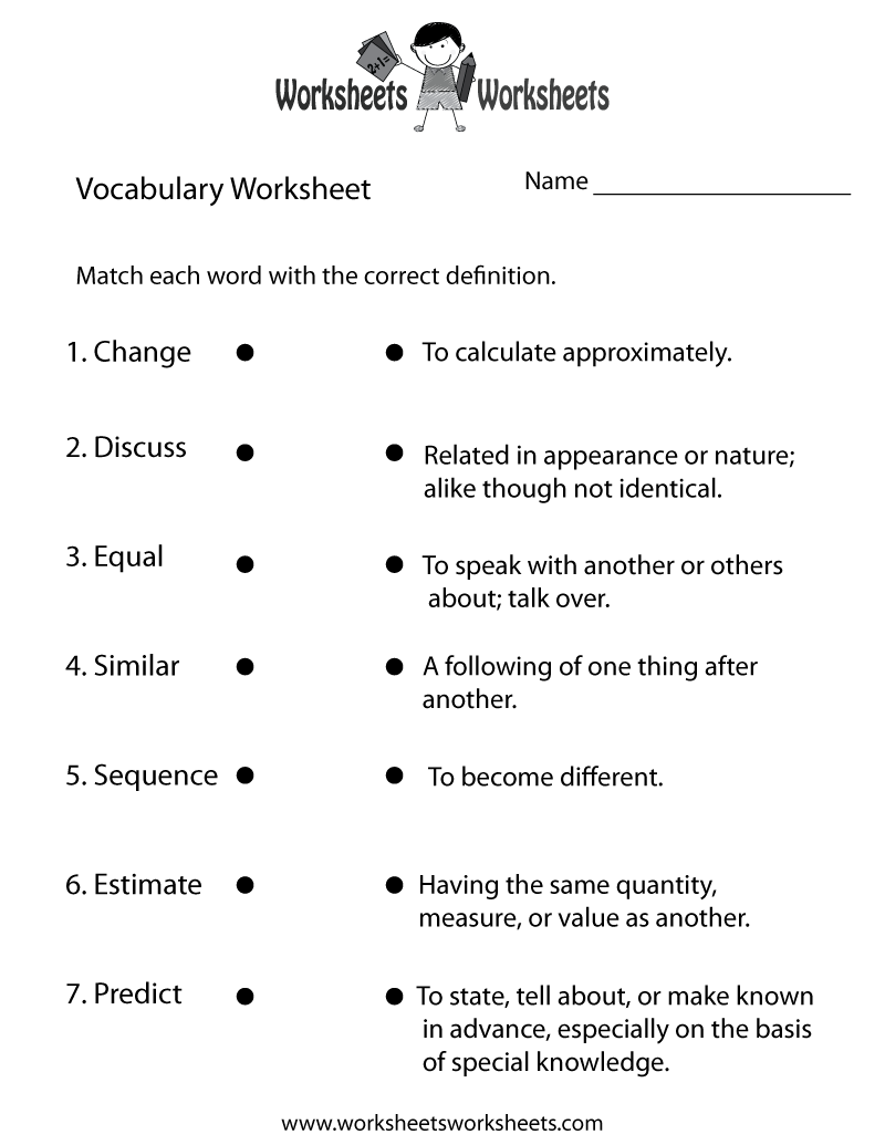 6Th Grade Vocabulary Words And Definitions Printable