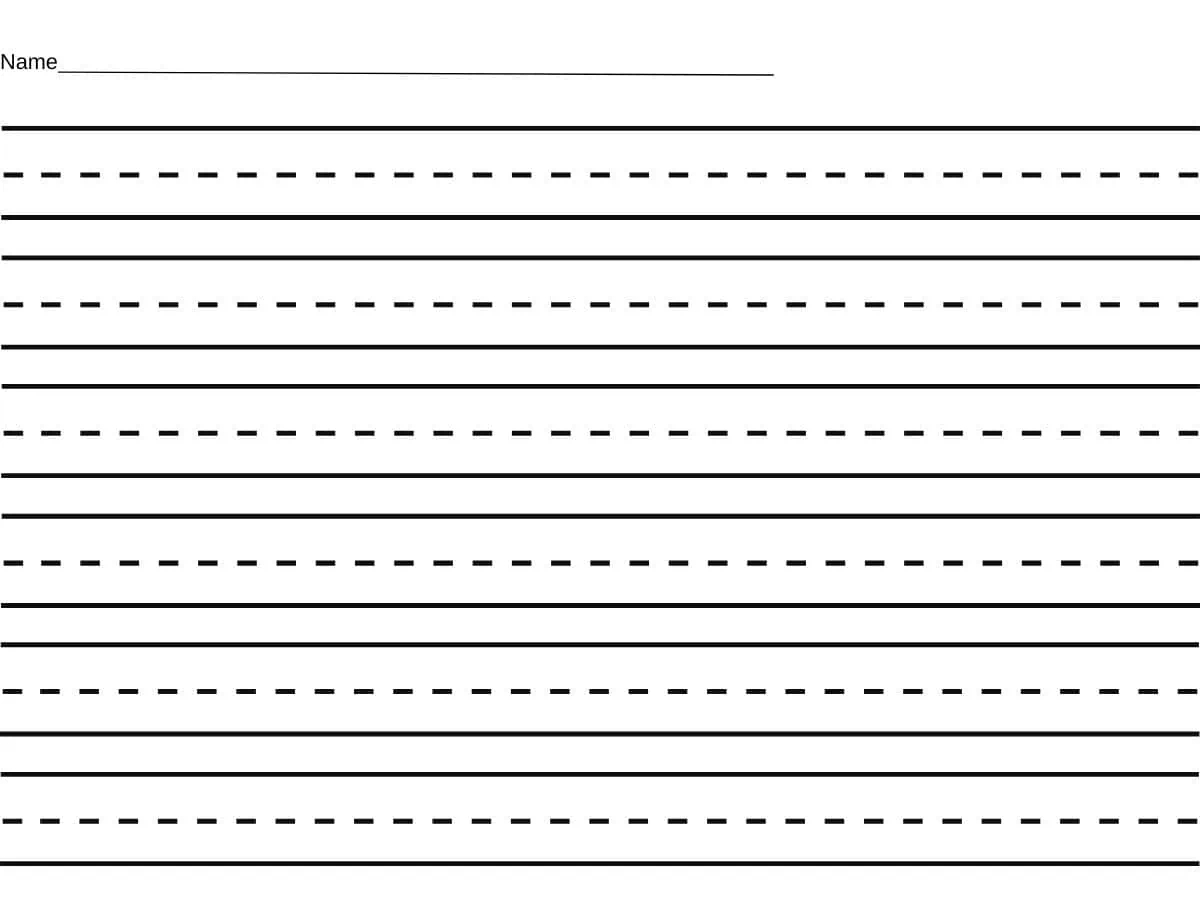 Printable Writing Paper For Preschoolers