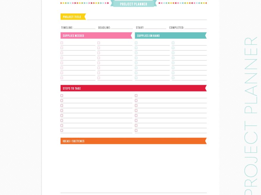 FREE Project Planner Current Projects Planner Page Printables Miss Tiina Tina Raparanta