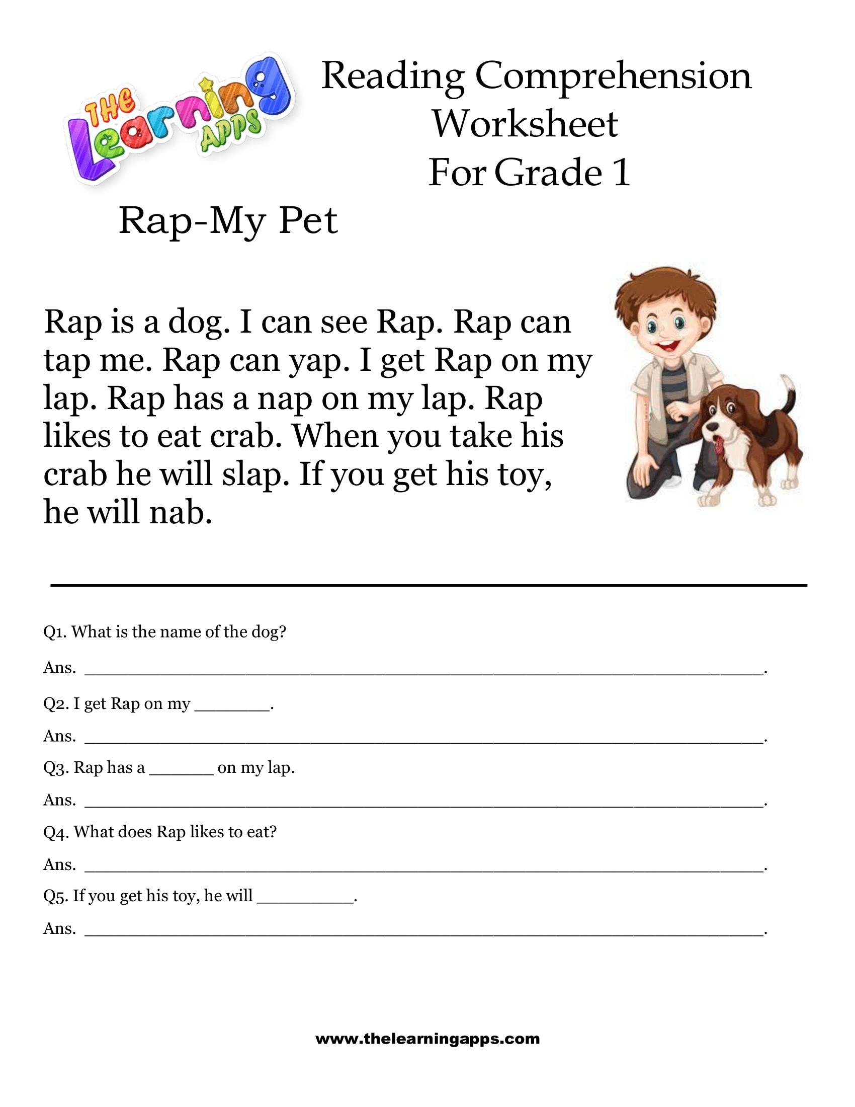 Printable Reading For Class 1