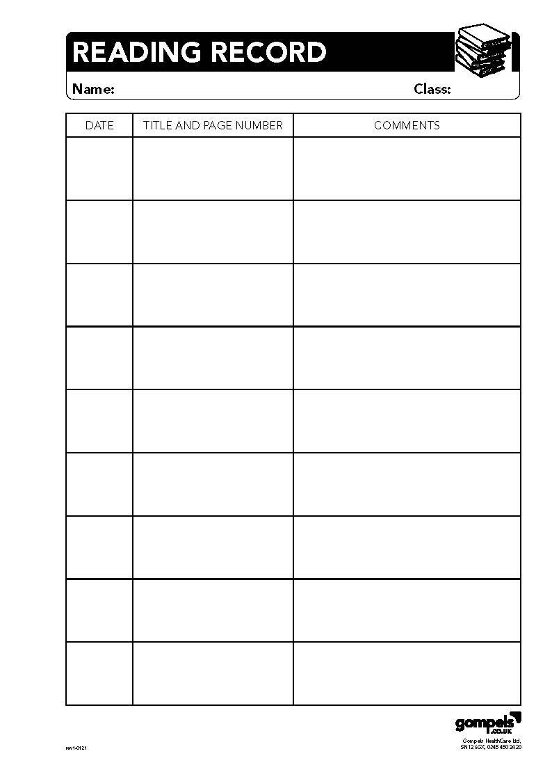 One Touch Log Book Printable