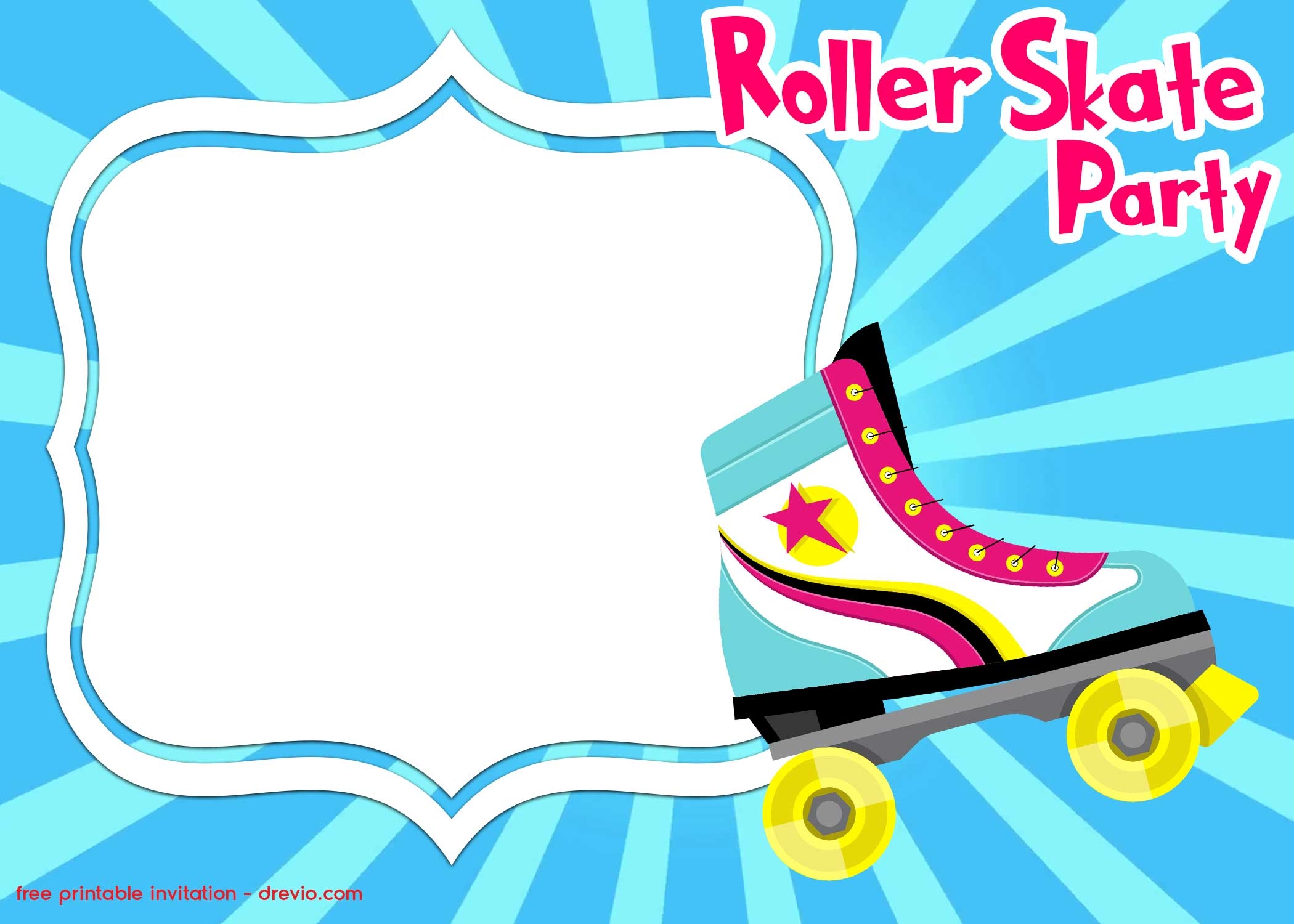 FREE Roller Skating Invitation Templates