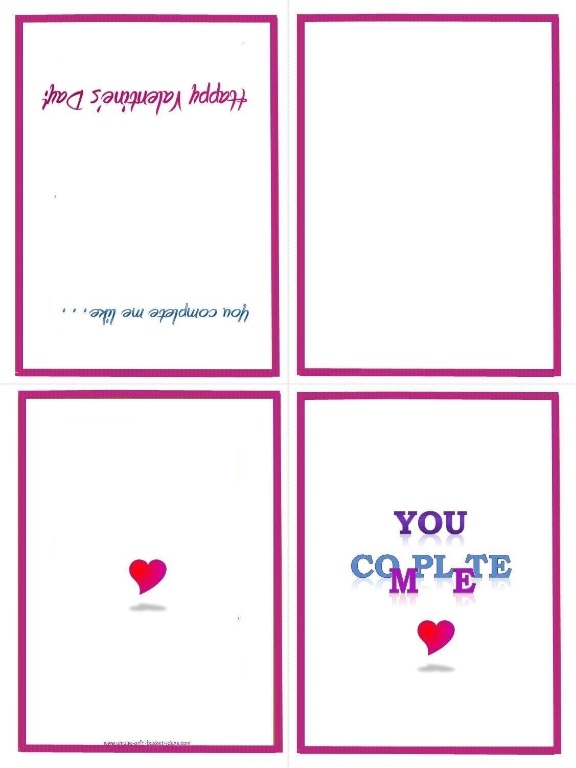 Free Printable Quarter Fold Cards
