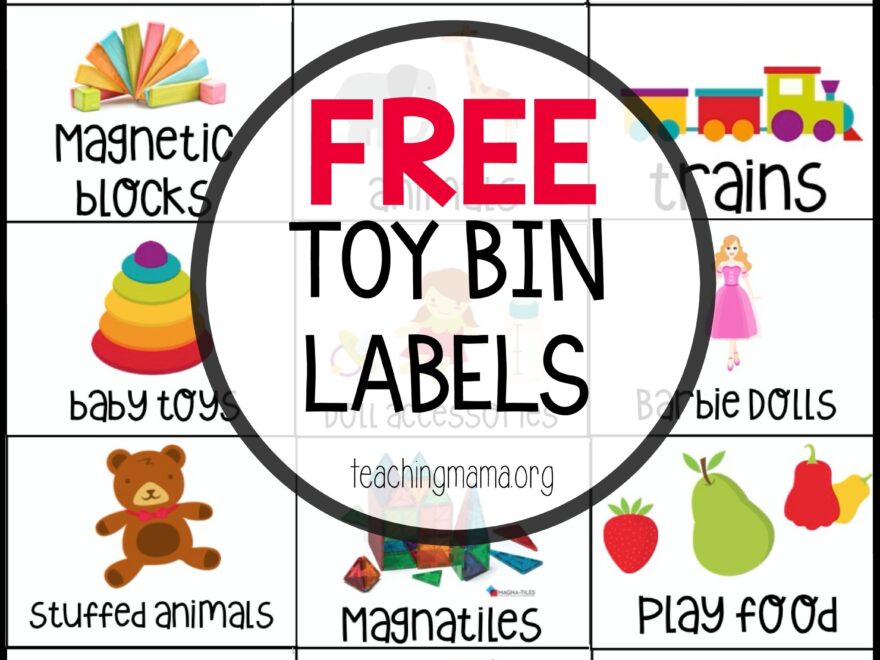 Free Toy Bin Labels