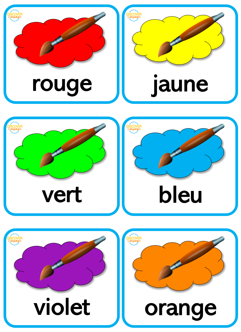 French Flashcards For Beginners Colors Coleurs Made By Teachers