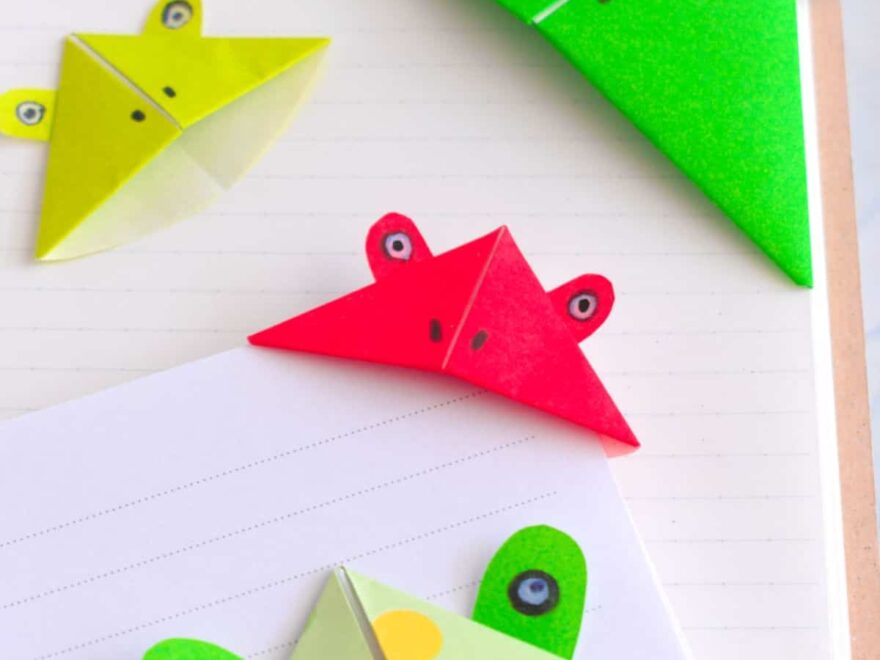 Frog Corner Origami Bookmark Fold Your Way
