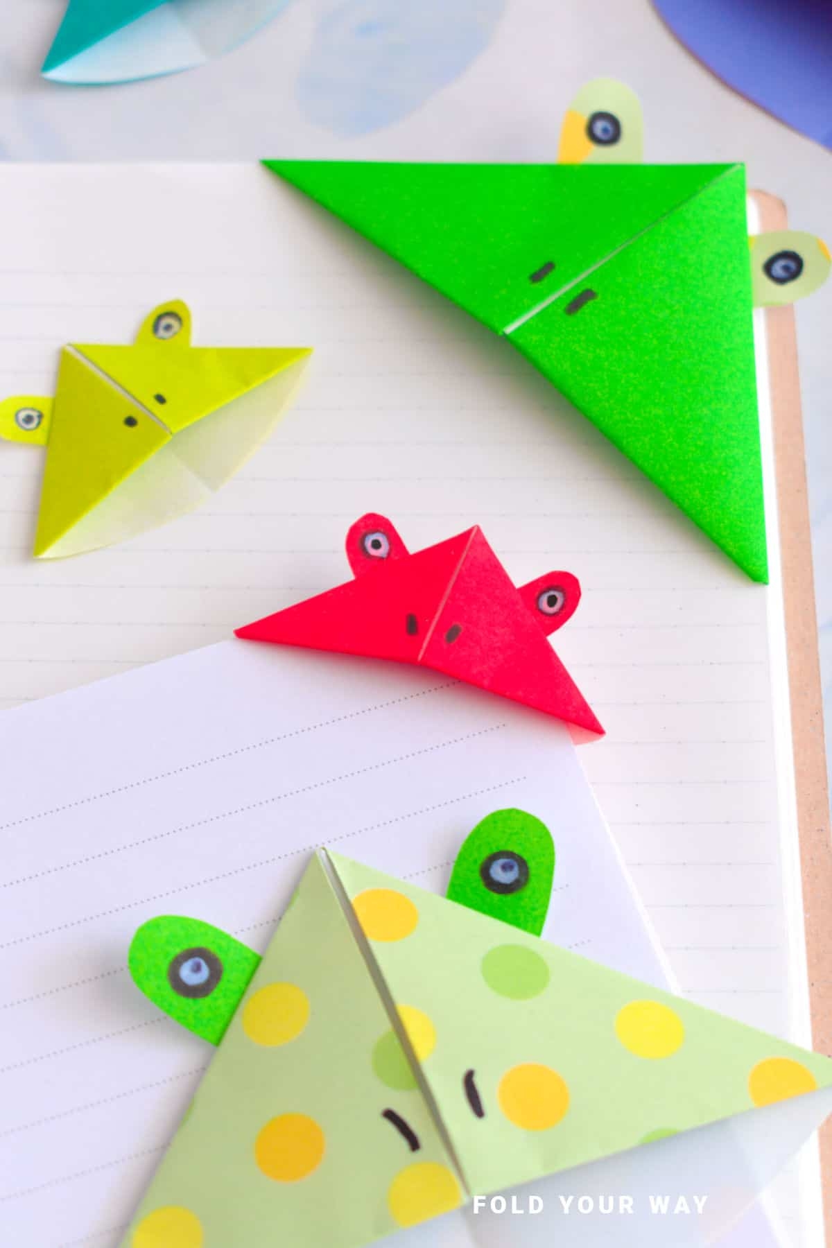 Frog Corner Origami Bookmark Fold Your Way