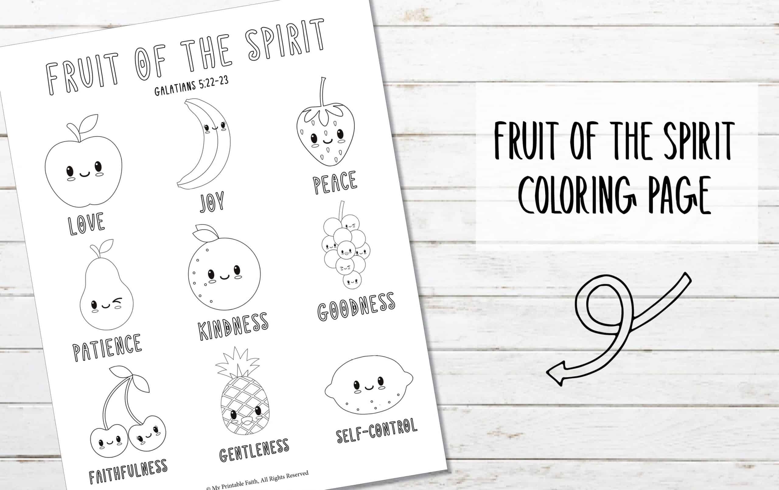 Fruit Of The Spirit Coloring Page My Printable Faith