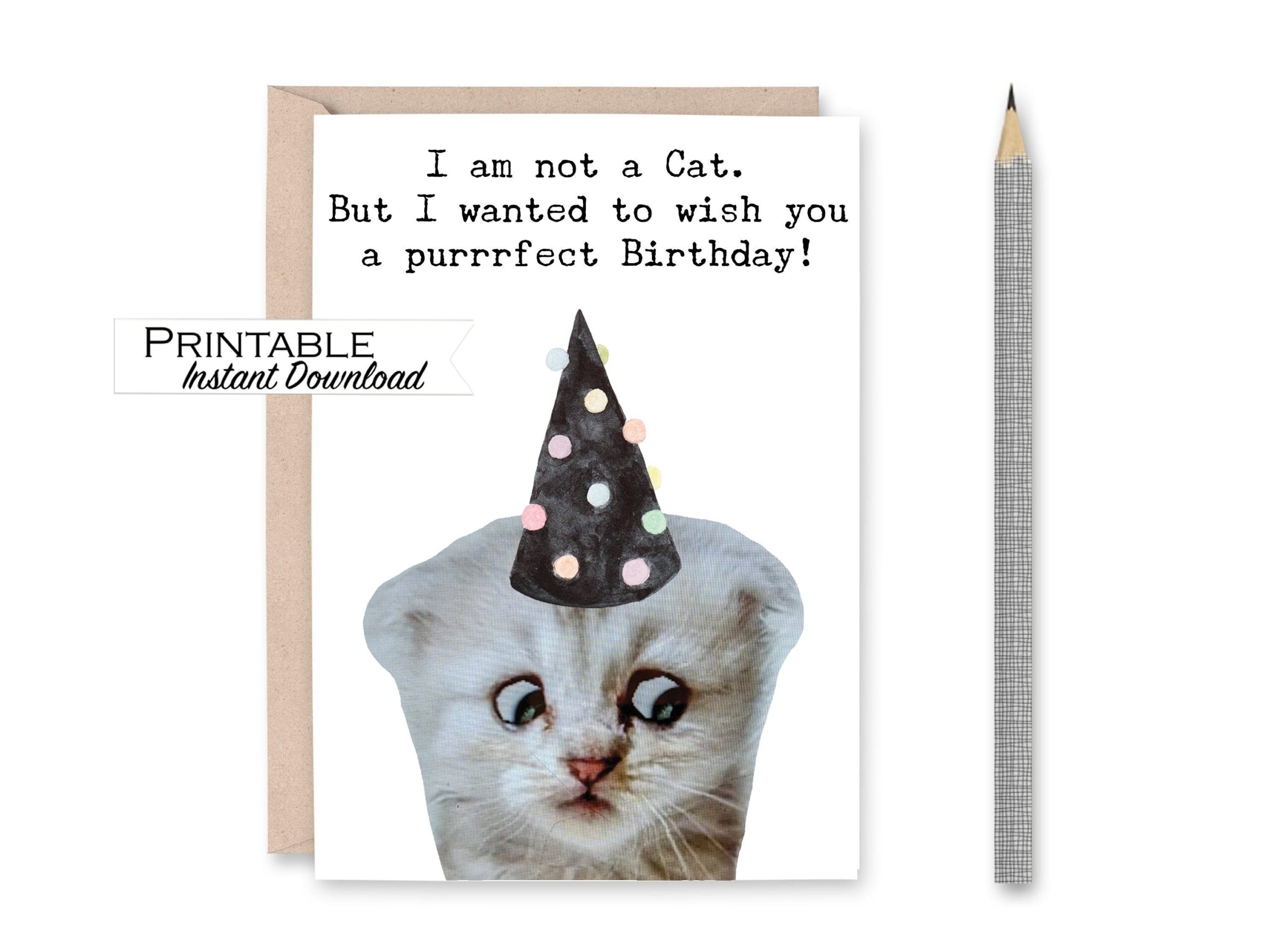 Free Printable Funny Cat Birthday Cards